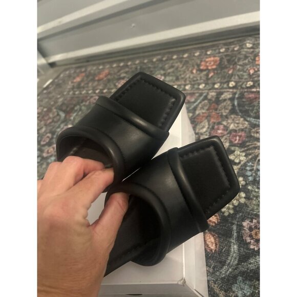 & OTHER STORIES Soft Leather Mules Black Womens Size US 5 - Picture 9 of 12